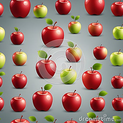 apple isolated, Transparent vector style. Stock Photo