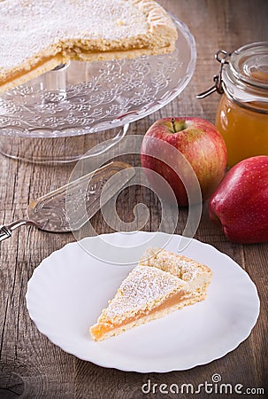 Apple jam tart. Stock Photo