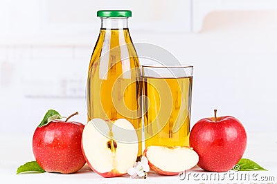 Apple juice apples fruit fruits bottle copyspace Stock Photo