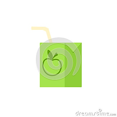 Apple juice carton box icon Vector Illustration