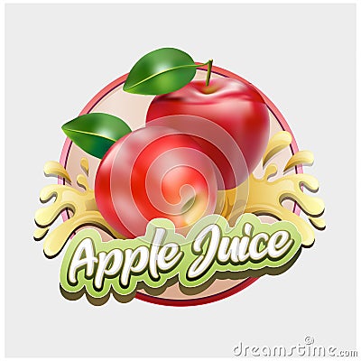 Apple juice symbol Vector Illustration