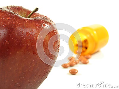 Apple keeps doctor away Stock Photo