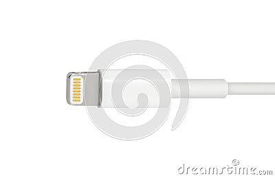 Apple Lightning Connector Stock Photo