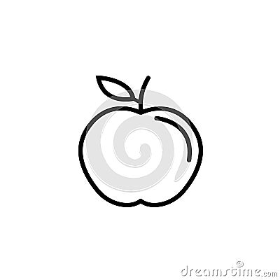 Apple line icon, food and diet element, healthy Vector Illustration