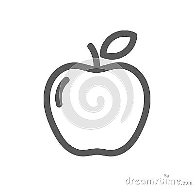 Apple line icon Vector Illustration