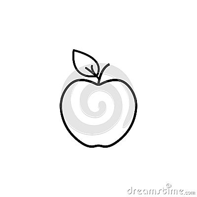 Apple line Icon. vector Vector Illustration