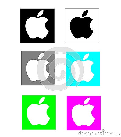 Apple Logo Cartoon Illustration