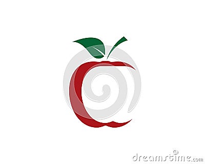 Apple logo template Vector Illustration