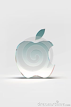 Apple logo wallpaper, light background Editorial Stock Photo