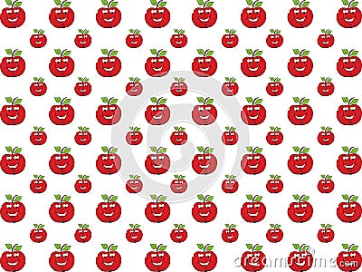 Apple in love background Vector Illustration