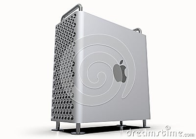 Apple Mac Pro 2019 desktop computer system, perspective Editorial Stock Photo