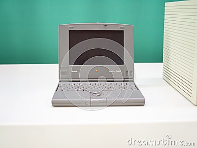 1992 Apple Macintosh PowerBook Duo 210 portable notebook personal computer Editorial Stock Photo