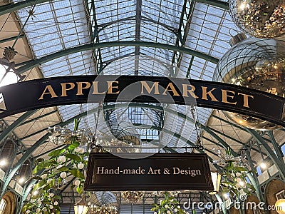 Apple market entrance, London, England Editorial Stock Photo