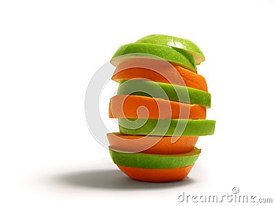 Apple & Orange Stock Photo