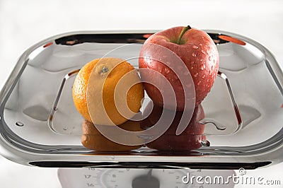 Apple & Orange Stock Photo