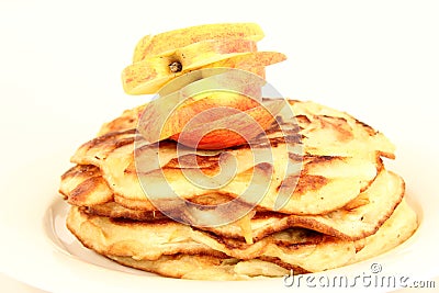 Apple pancakes Stock Photo