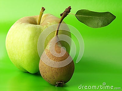 Apple & Pear Stock Photo