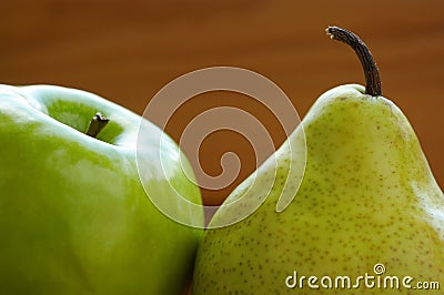 Apple and pear Stock Photo