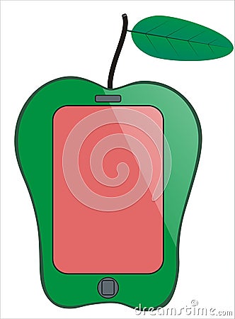 Apple Phone Vector Illustration