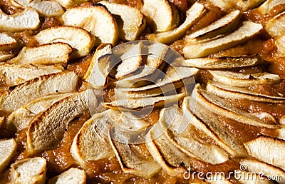 Apple pie. Tart or cake with jam Stock Photo