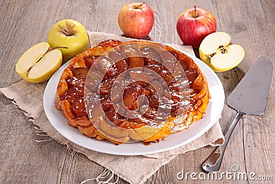 Apple pie, tarte tatin Stock Photo