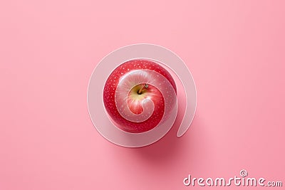 Apple pink lady on a solid background, Generative AI Stock Photo