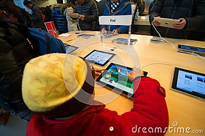 Apple products flagship store Editorial Stock Photo