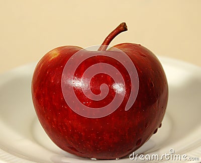 Apple in red Stock Photo