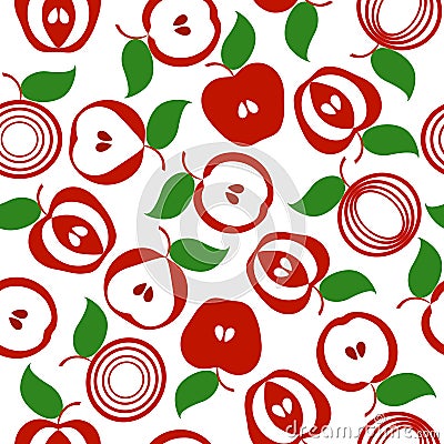 of an apple seamless background Vector Illustration