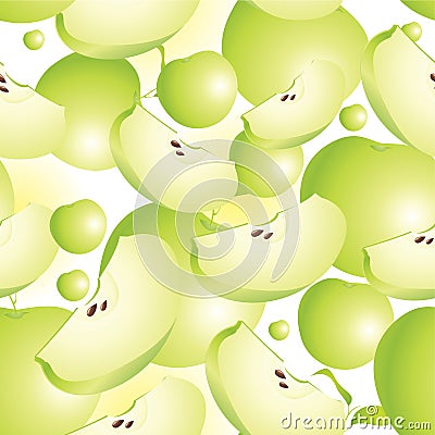 Apple seamless background Vector Illustration