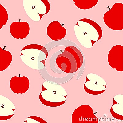 Apple seamless pattern background vector Vector Illustration