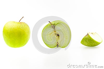 Apple sections Stock Photo
