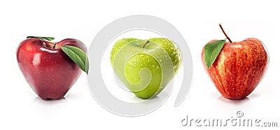 Apple in the shape of heart. Stock Photo