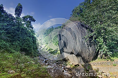 Apple shaped stone Stock Photo