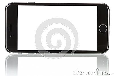 Apple Space Gray iPhone 6 with blank screen Editorial Stock Photo