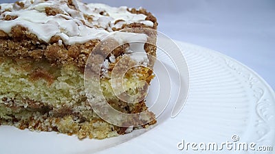 Apple spice crumb cake. Stock Photo