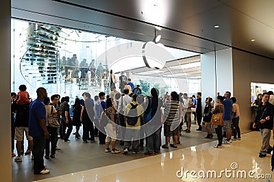 Apple store in Hong Kong Editorial Stock Photo