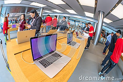 Apple Store laptop Editorial Stock Photo