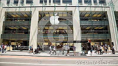 Apple store, people shopping for computers Editorial Stock Photo