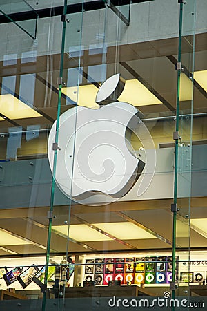 Apple store, shopping for computers Editorial Stock Photo