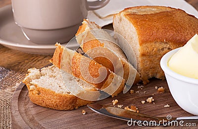 Apple strudel tea bread Stock Photo
