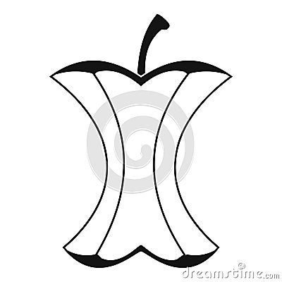 Apple stump icon, simple style Vector Illustration