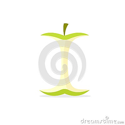 Apple stump icon Vector Illustration