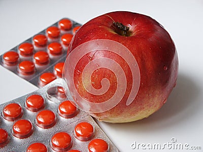 Apple and tablets Stock Photo