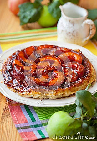 Apple Tarte Tatin Stock Photo