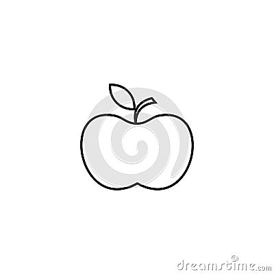 Apple icon. Line icon for infographic, website or app. Outline symbol to design a website and mobile applications. Simple dental i Stock Photo