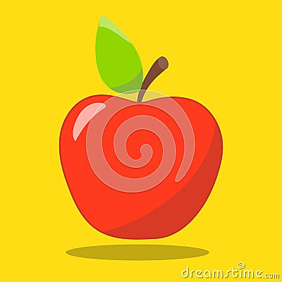 apple time fun red apple 07 Cartoon Illustration