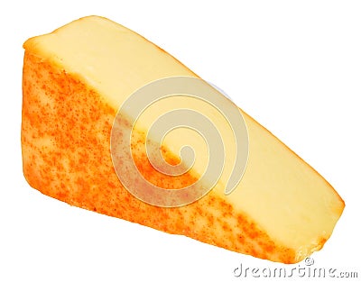 Apple Wood Smoked Cheddar Cheese Stock Photo