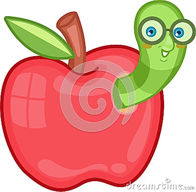 Apple Worm Stock Photo