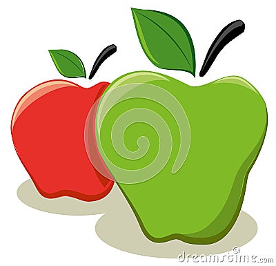 Apples Cartoon Illustration